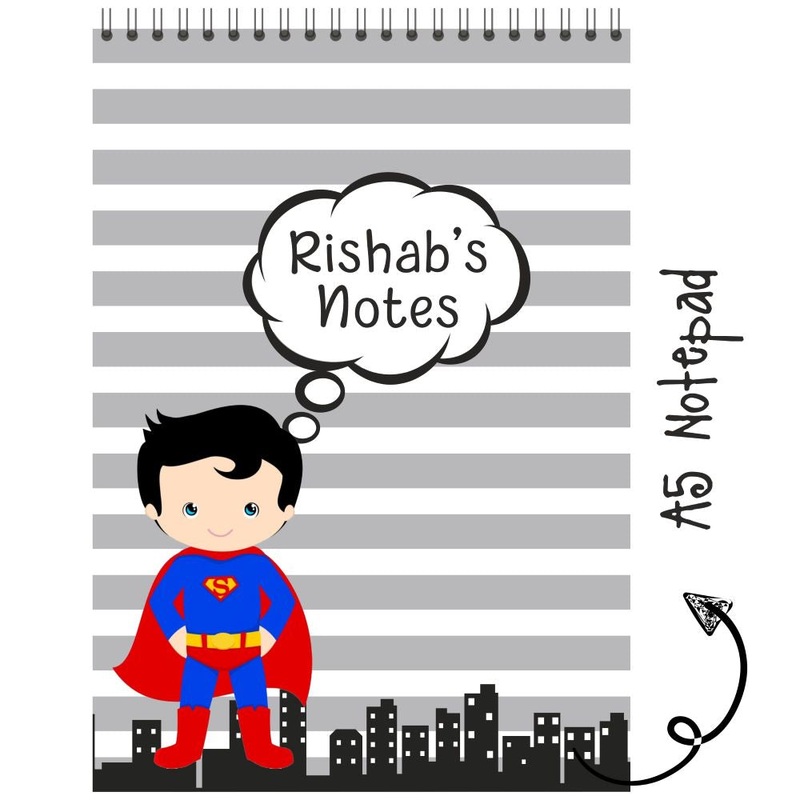 Personalised Notepad – Superman – (PREPAID ORDER)