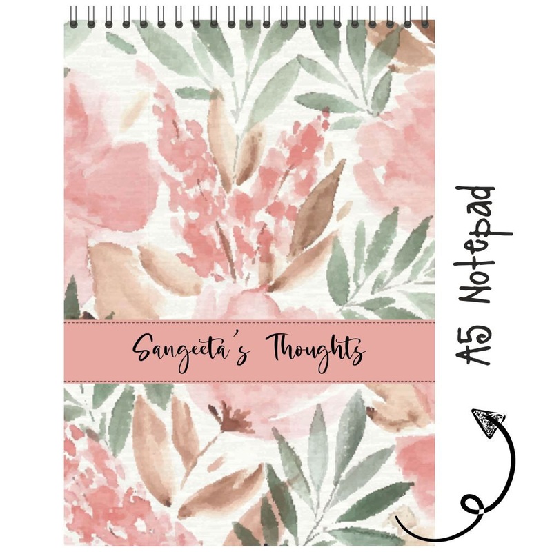Personalised Notepad – Watercolor Floral – (PREPAID ORDER)