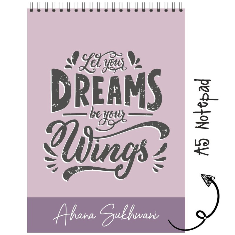 Personalised Notepad – Wings To Dream – (PREPAID ORDER)