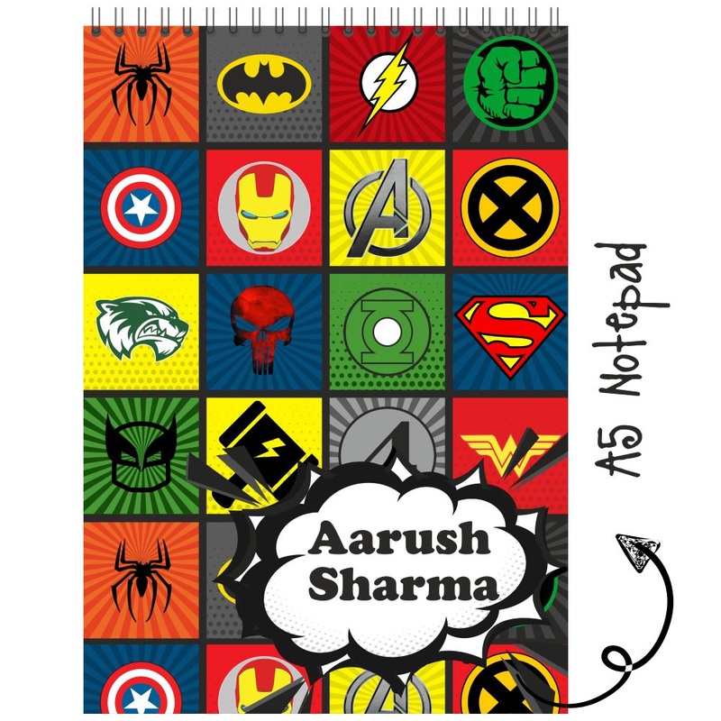 Personalized Notepad – Superhero – (PREPAID ORDER)