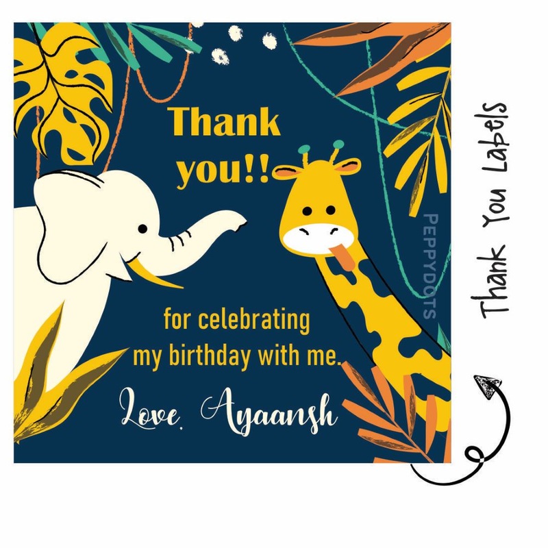 Thank you Labels – Animal Fun (24pcs) (PREPAID ONLY)