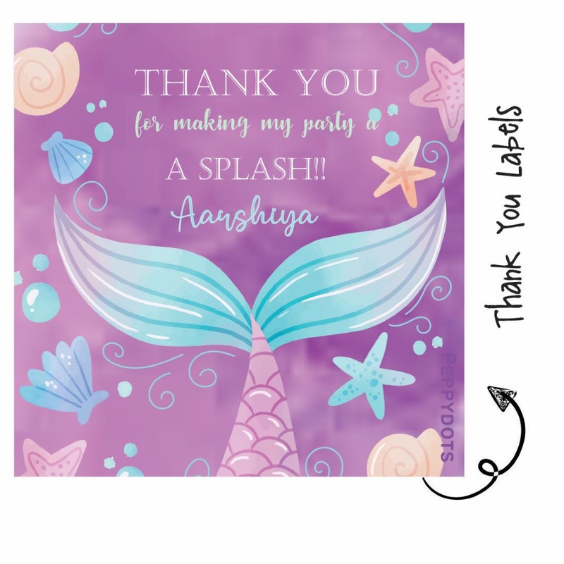 Thank you Labels – Mermaid (24pcs) (PREPAID ONLY)