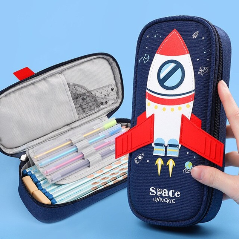 Rocket Soft Pencil Case for Kids,