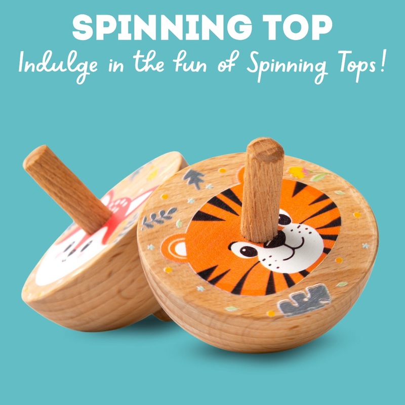 Wooden Spinning Top Toy for Kids
