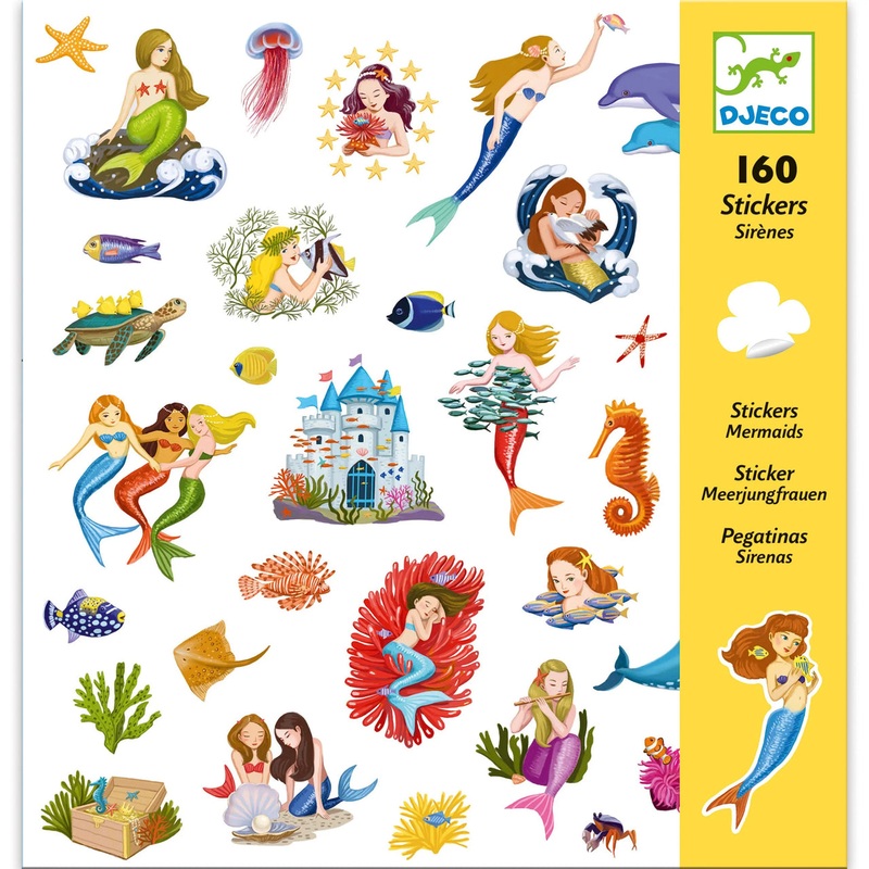 160 Stickers Mermaids
