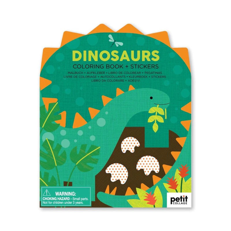 Coloring Book + Stickers Dinosaurs