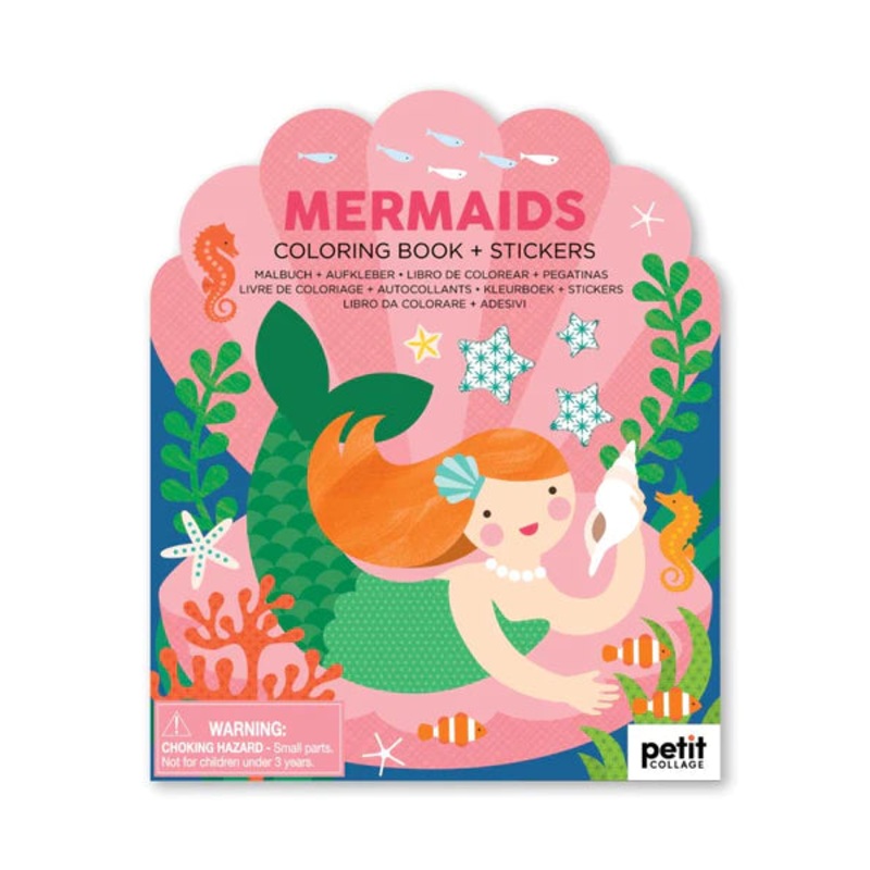 Coloring Book + Stickers Mermaids