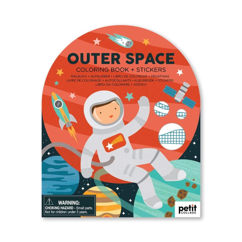 Coloring Book + Stickers Outer Space