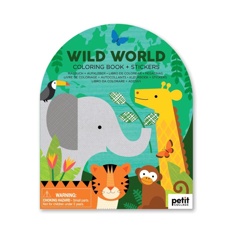 Coloring Book + Stickers Wild World