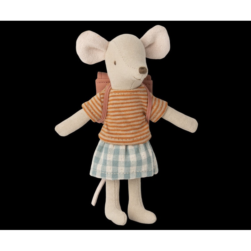 Tricycle Mouse, Big Sister With Bag – Old Rose