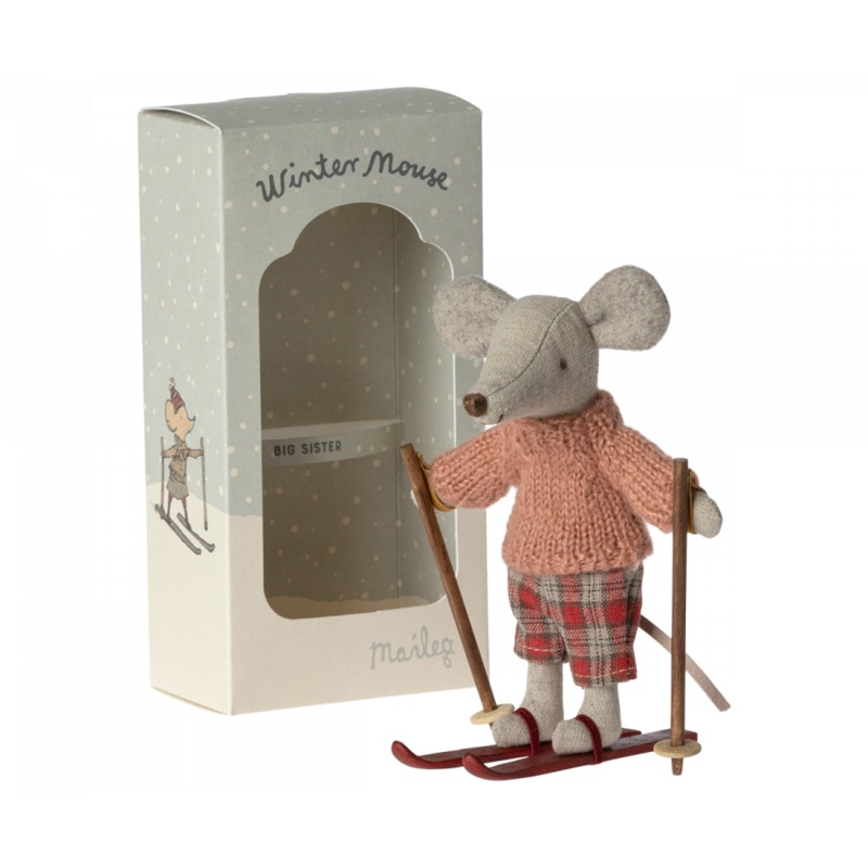 Winter Mouse with Ski Set, Big Sister