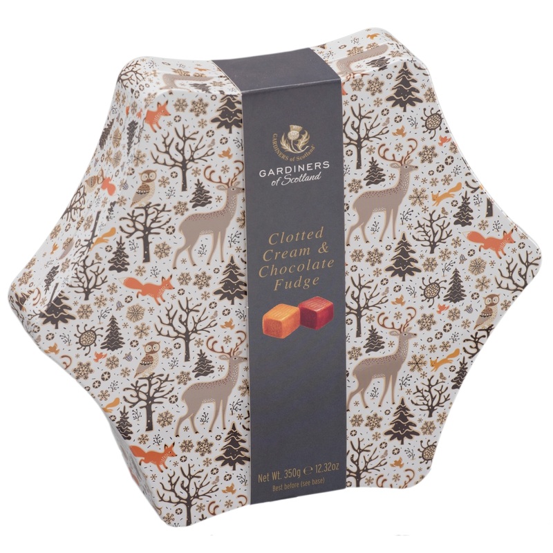 Clotted Cream & Chocolate Fudge Star Tin