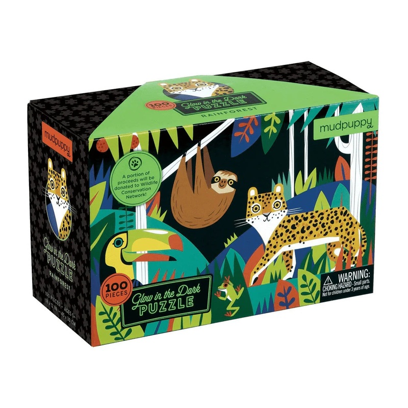 Rainforest Glow-in-the-Dark Puzzle – 100 pcs