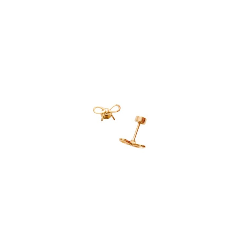 Bow Earrings – 18K Gold Plated, Hypoallergenic