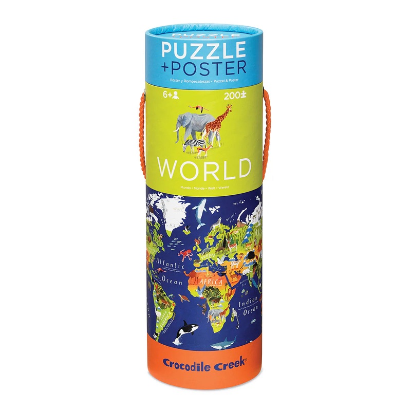 200-Piece Puzzle + Poster – World Animal