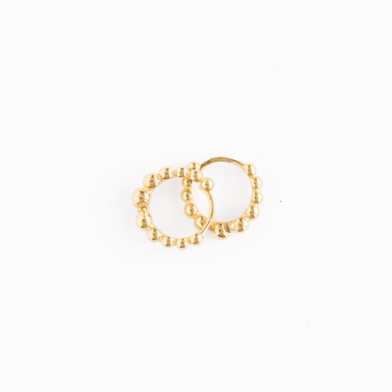 Beaded Huggie Hoop 11mm