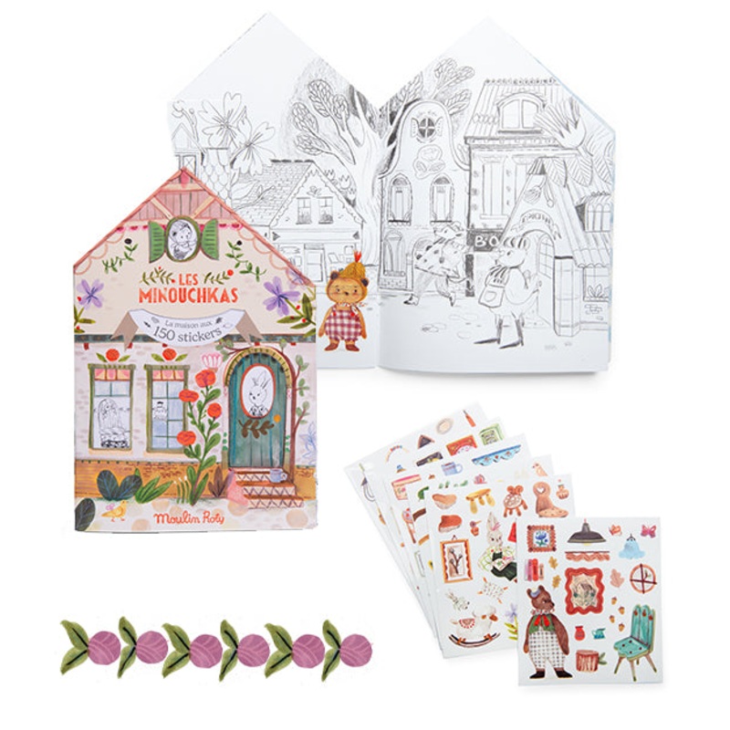 Coloring book with 150 stickers – The Minouchkas