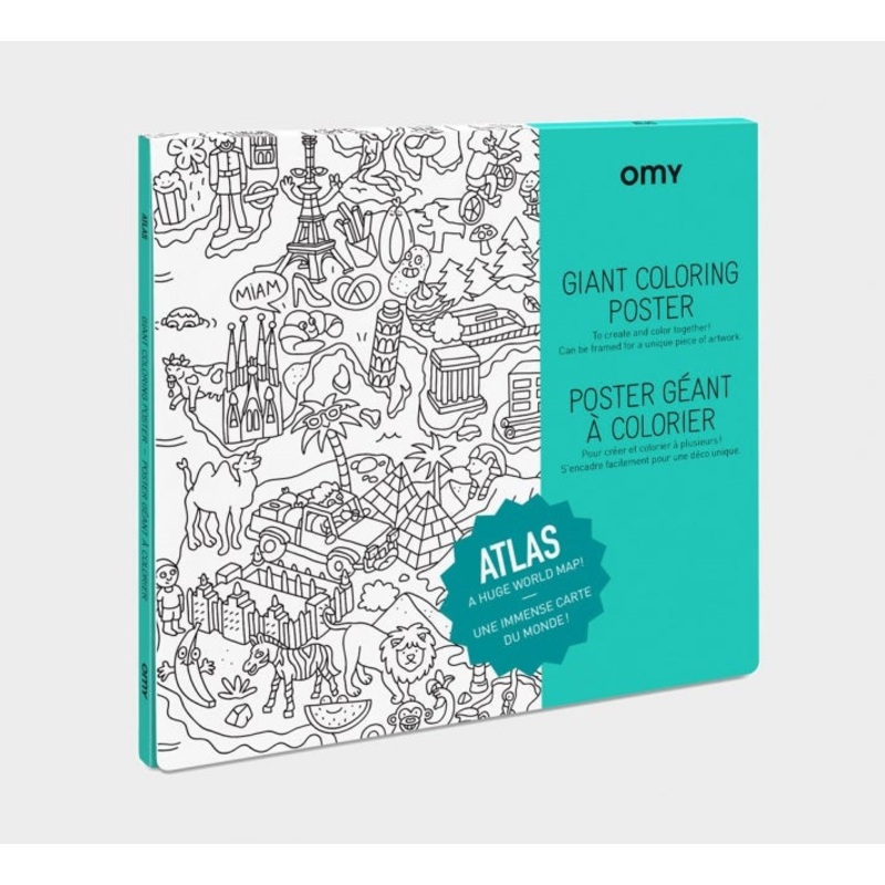 Giant Coloring Poster Folded Atlas