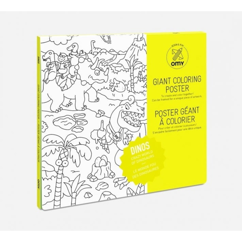Giant Coloring Poster Folded Dino