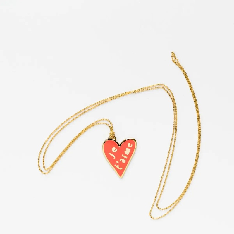 Je T’aime Heart – Gold Necklace