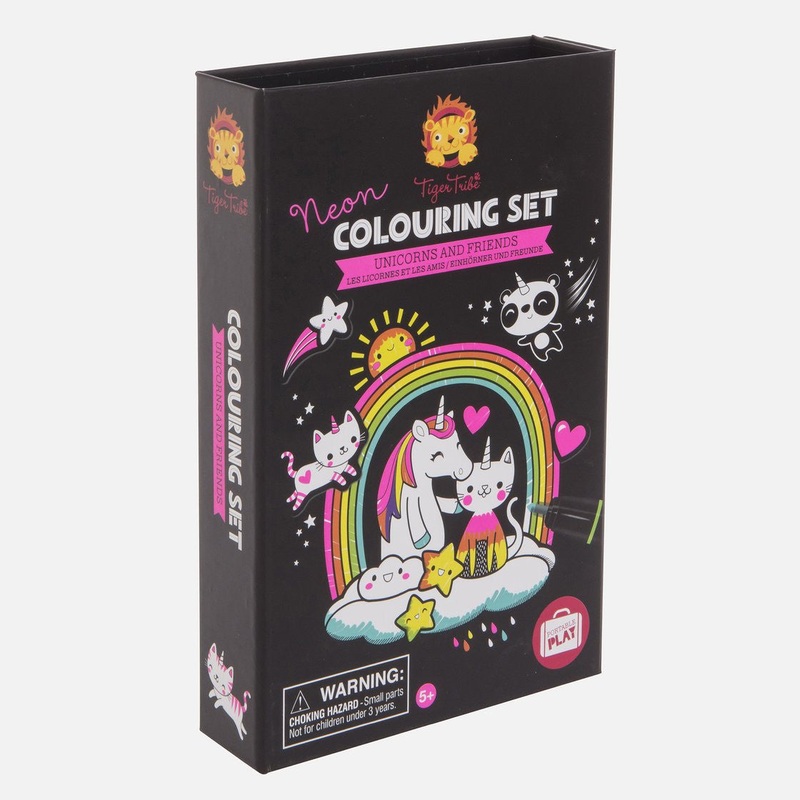 Neon Colouring Set – Unicorns and Friends