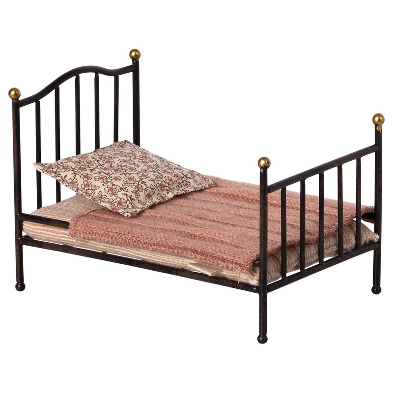 Vintage Bed, Mouse – Anthracite