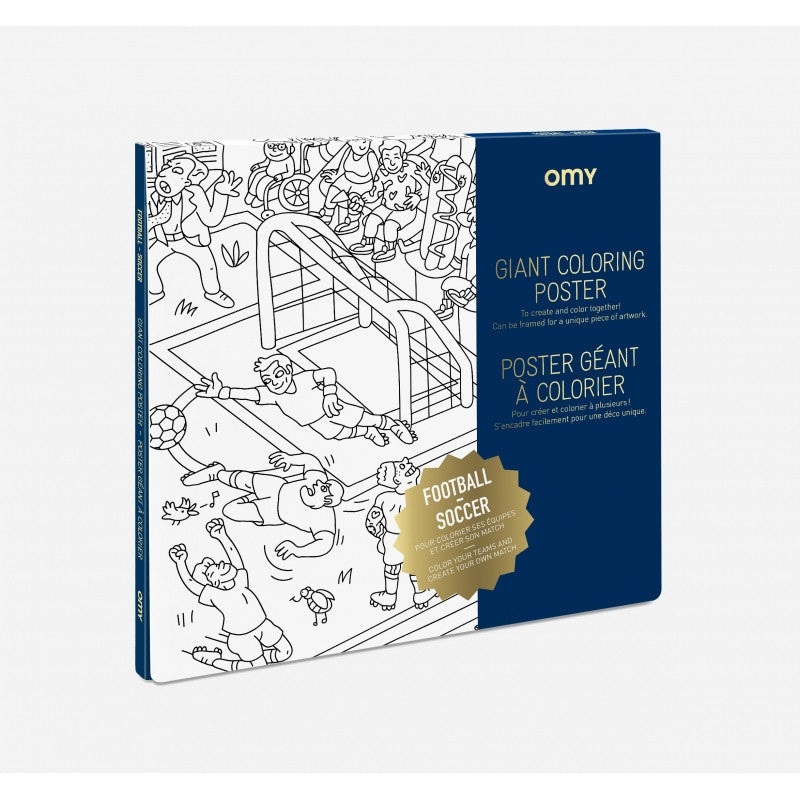Giant Coloring Poster Folded Soccer