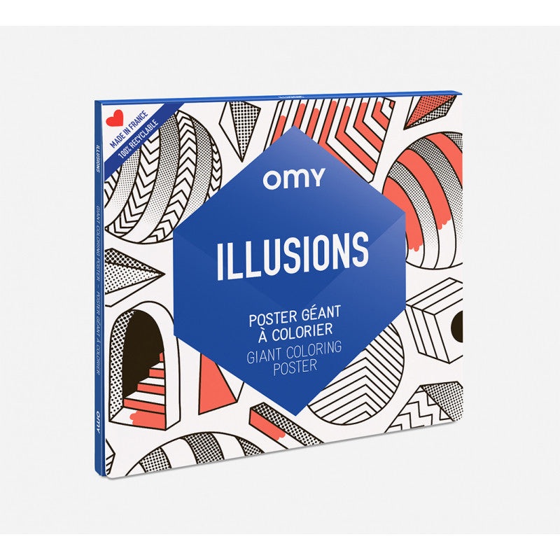 Giant Coloring Poster Folded Illusions