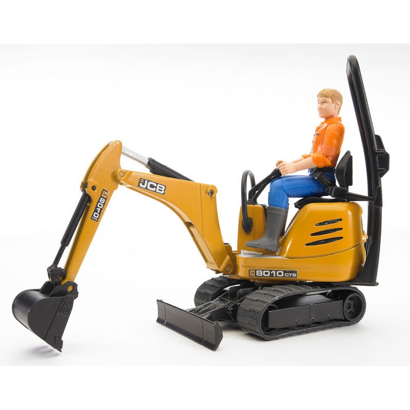 JCB Micro excavator 8010 CTS and Construction worker