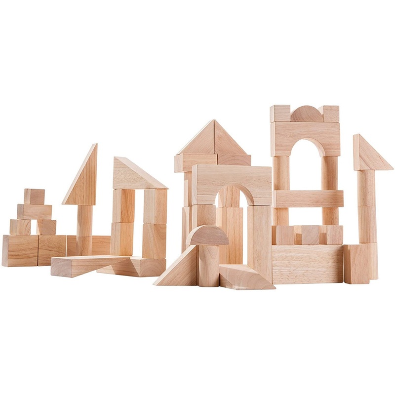 Wooden Blocks – 50 pcs Natural