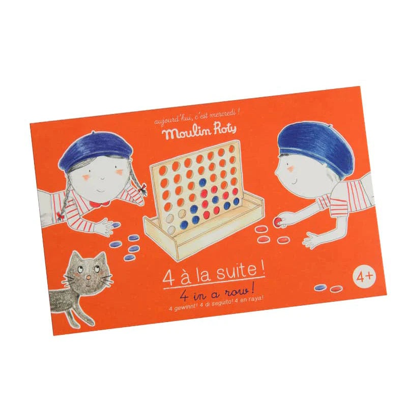 4 in a Row Wooden Board Game (Four in a Row)