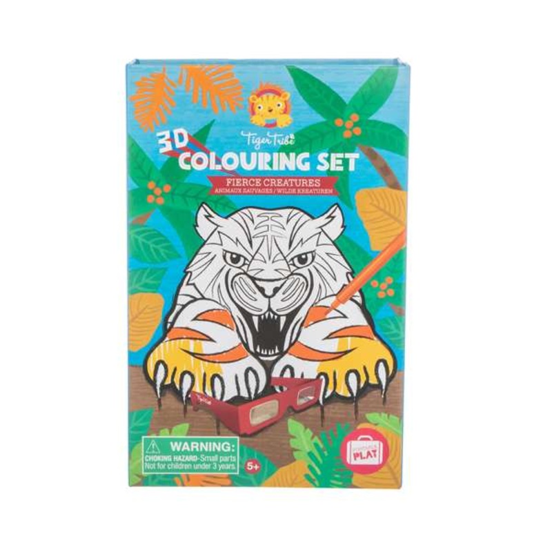 3D Colouring Set – Fierce Creatures