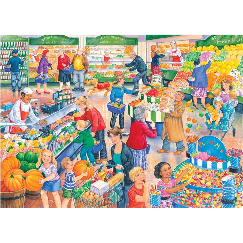 Supermarket Dash – BIG 250 Piece Jigsaw Puzzle