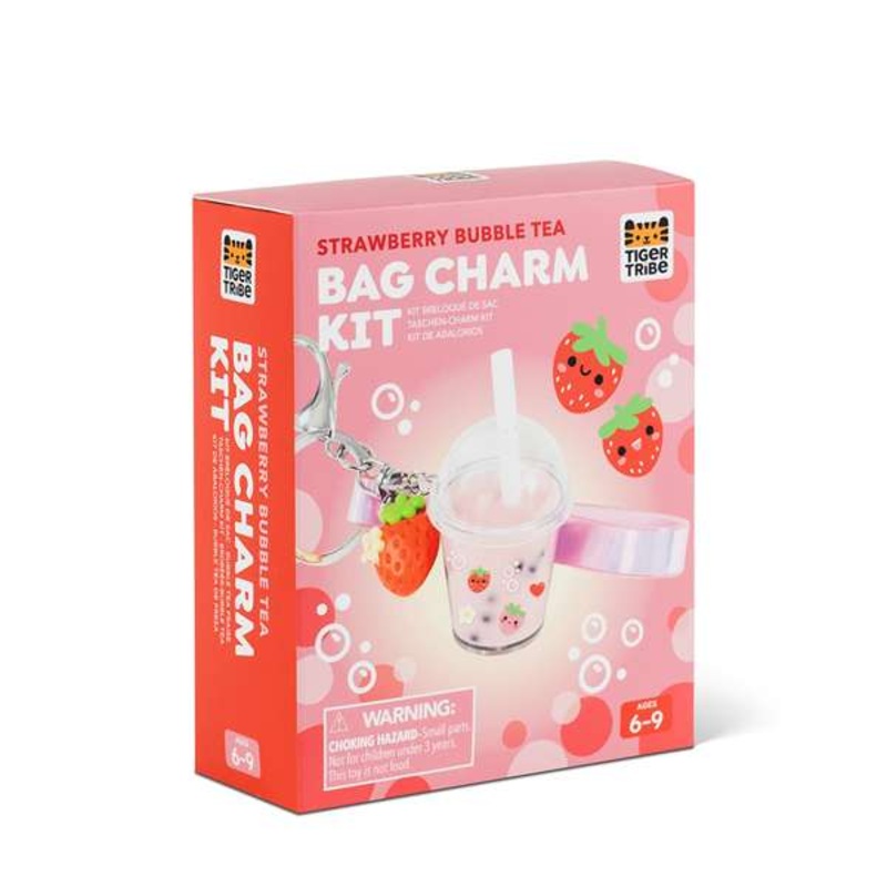 Bag Charm Kit – Strawberry Bubble Tea