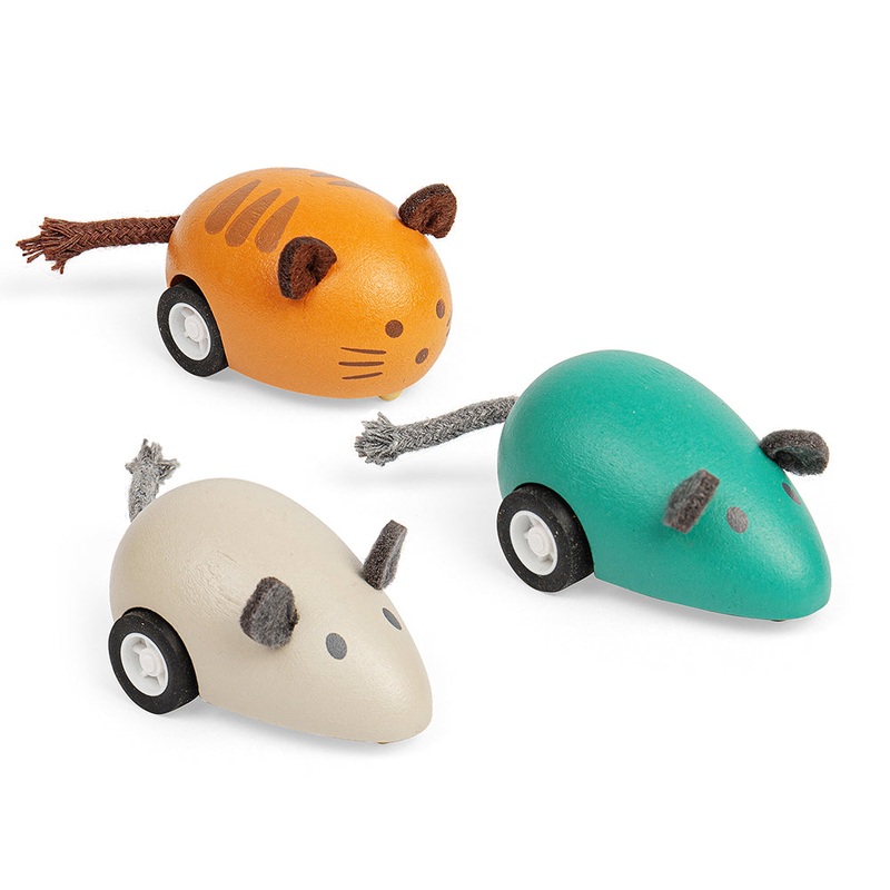 Cat & Mouse Pull Backs – Orange Cat