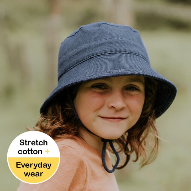 Kids Classic Bucket Sun Hat – Denim