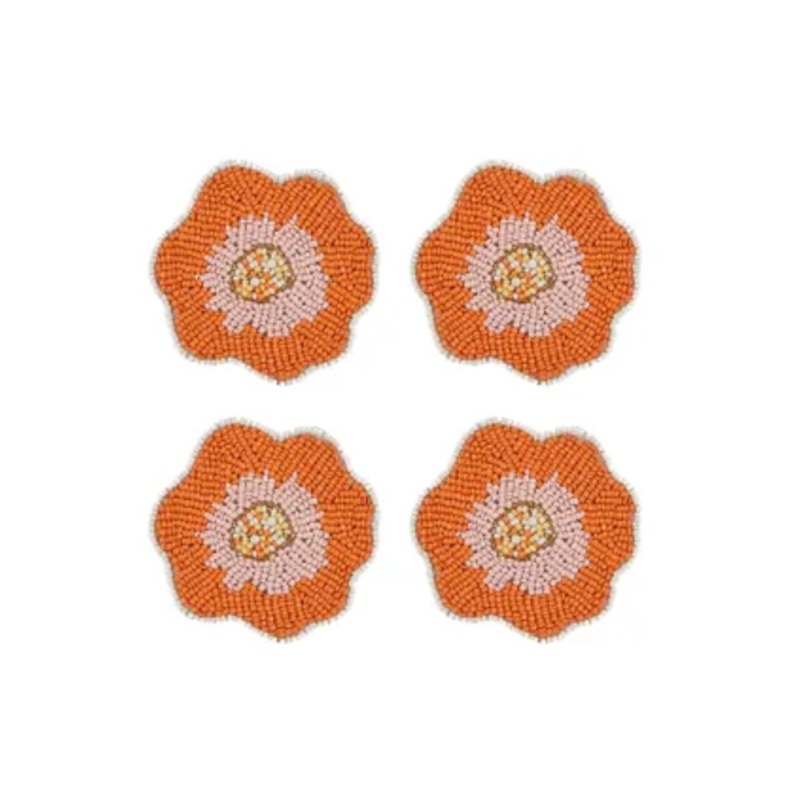 Flora Beaded Coaster Set