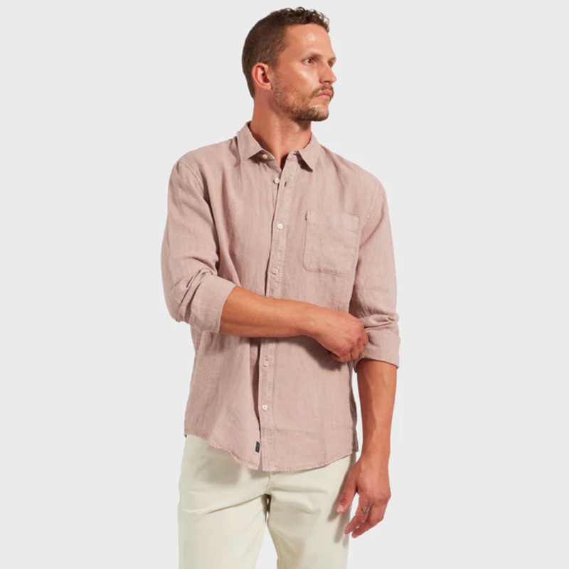 Men’s Hampton Long Sleeve Linen Shirt WH