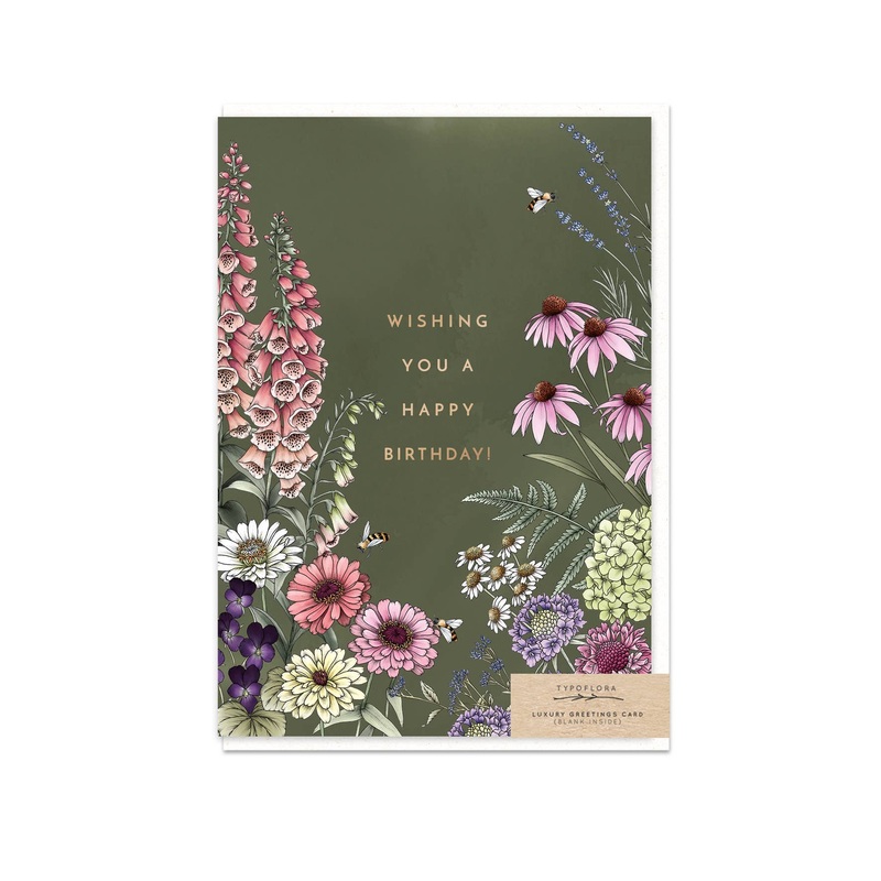 Greeting Card Wildflowers Birthday