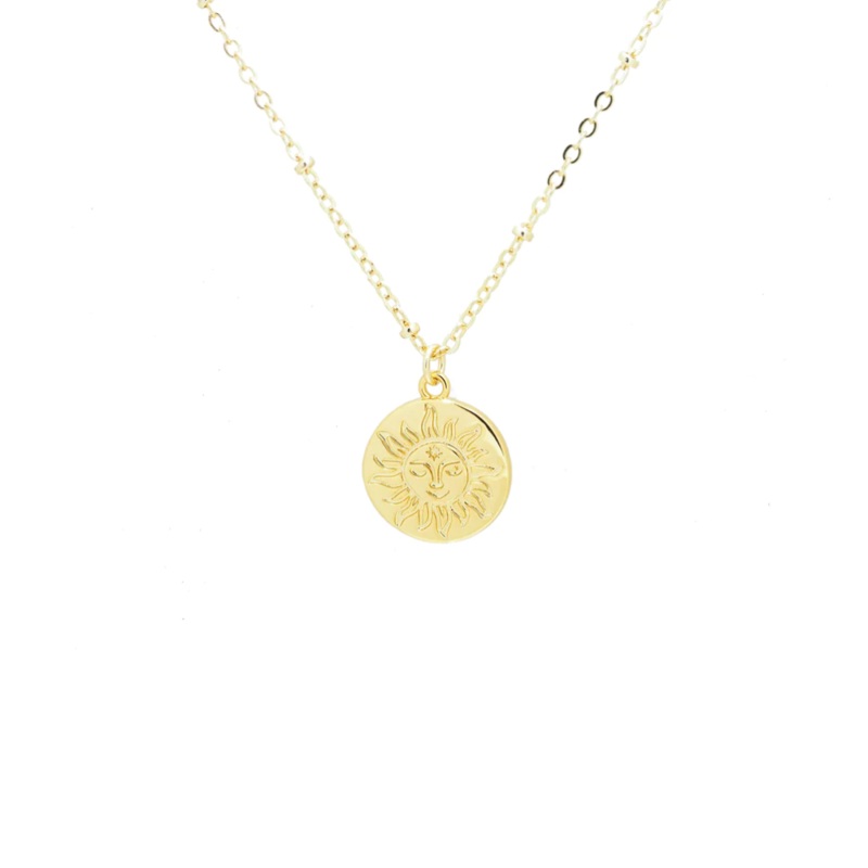 18k Gold Filled Circular Sun Motif