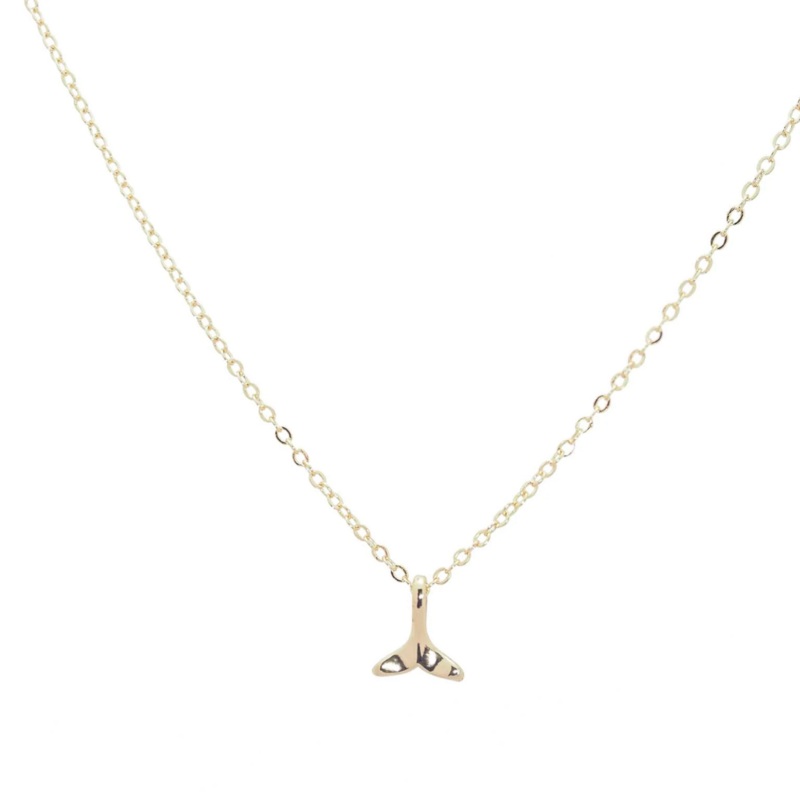 18k Gold Filled Whale Tail Pendant