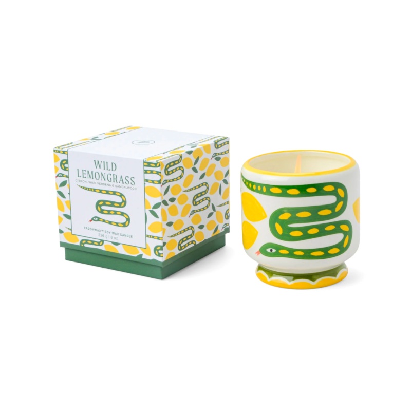 Adopo Snake Ceramic Candle – Wild Lemongrass