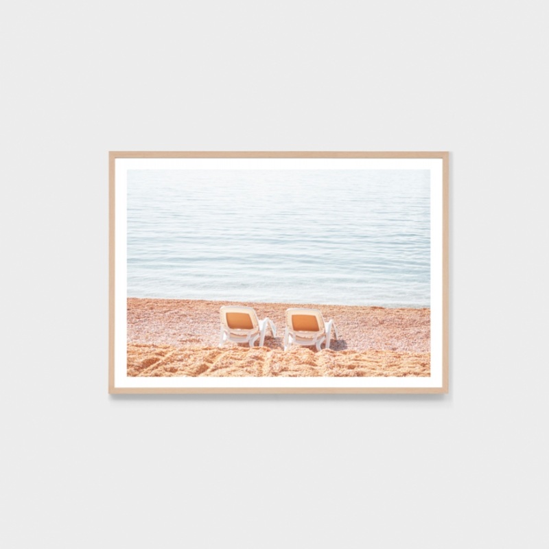 Twin Beach Chairs Framed Print