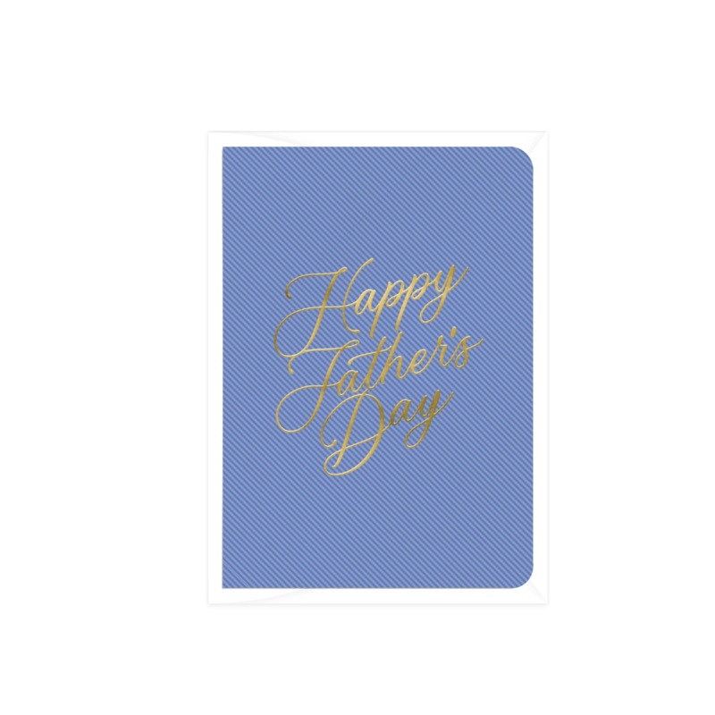 Happy Father’s Day Navy Pinstripe Greeting Card