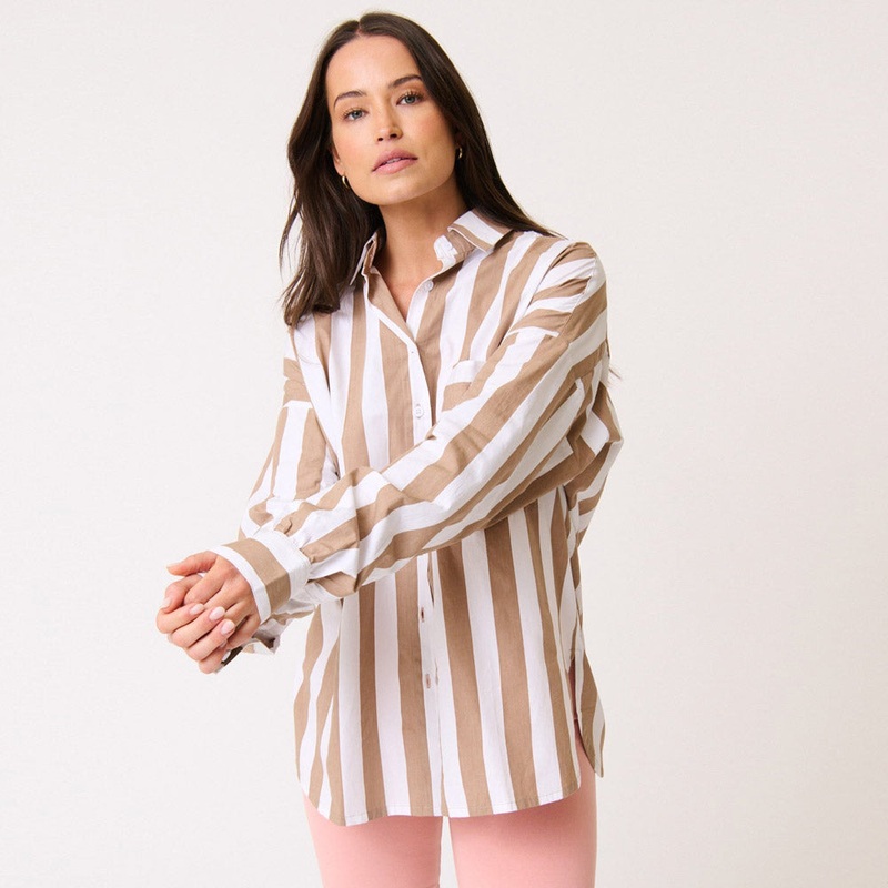 Adalyn Shirt Fawn Stripe