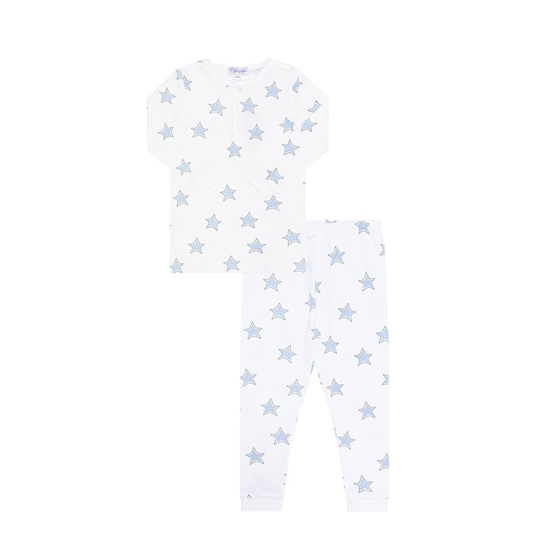 Blue Stars Print Pajama Set