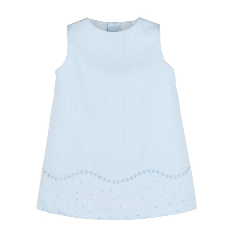 Party Dots Sleeveless A-Line Dress, Blue