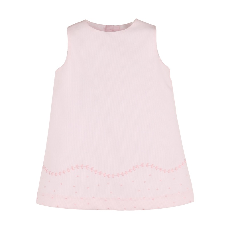 Party Dots Sleeveless A-Line Dress, Pink