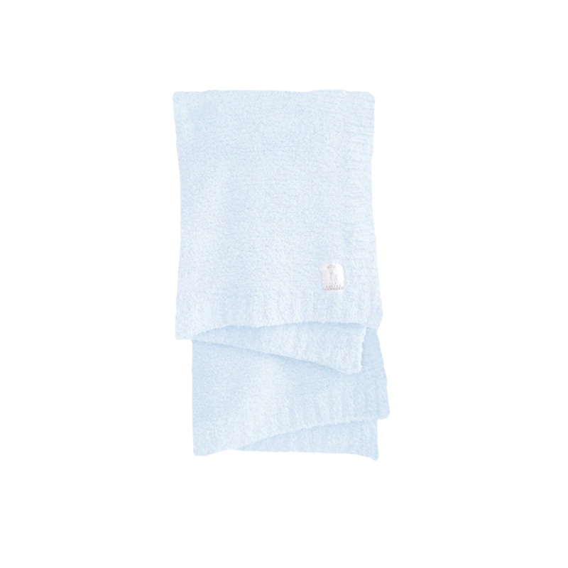 Plush Chenille Knit Baby Blanket, Blue
