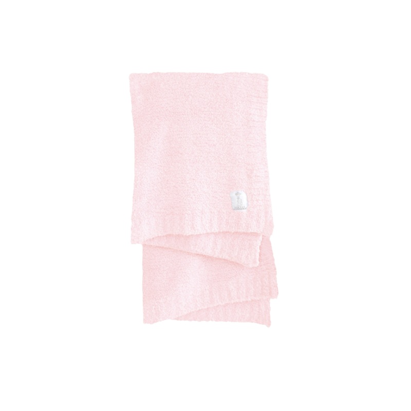 Plush Chenille Knit Baby Blanket, Pink
